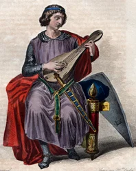 Ritratto di Tebaldo I (1201-1253), conte di Champagne (come Tebaldo IV) dalla nascita e re di Navarra dal 1234