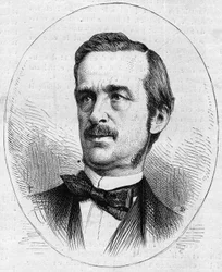 Ritratto di Urbano Ratazzi (1808-1873), politico italiano. Incisione in "Le Monde Illustré" n.844 del 13 giugno 1873