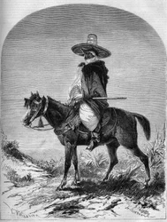 Ritratto di un cavaliere arabo al confine del Marocco