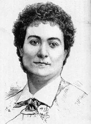 Ritratto della diva Mme Peschard deceduta nel 1887