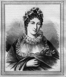 Ritratto della Duchessa di Angoulême Marie Thérèse Charlotte di Francia conosciuta come Madame Royale (1778-1851). Incisione in 