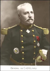 Ritratto del generale francese Noël Édouard de Curieres de Castelnau (1851-1944). Cartolina del XX secolo