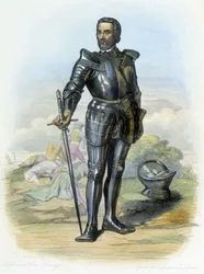 Ritratto del Cavaliere Bayard (1475-1524) - in "Le Plutarch francais", ed. Mennechet