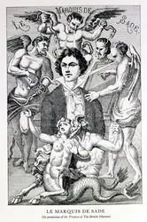 Ritratto del marchese de Sade circondato da diavoli