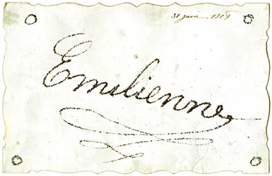 Cartolina: Emilienne, datata 30 giugno