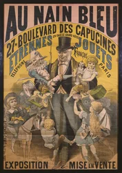 Poster pubblicitario Au Nain Bleu, c.1890