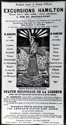 Poster pubblicitario delle Escursioni Hamilton, c.1890