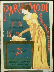 Poster pubblicitario per abbonamenti a Paris Mode Magazine