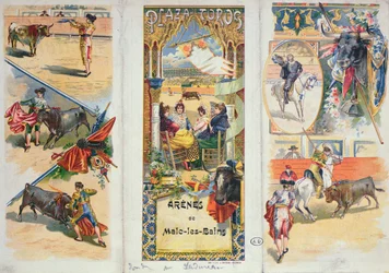 Poster pubblicitario per la corrida a Malo-les-Bains, fine XIX secolo