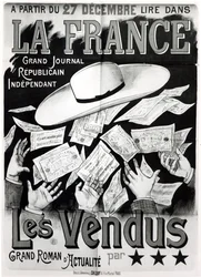 Poster pubblicitario del romanzo Les Vendus riguardante l
