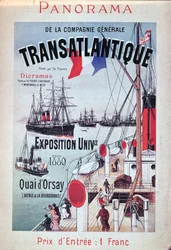 Poster pubblicitario per lo stand della Compagnie Generale Transatlantique all