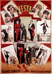 Poster che presenta lo spettacolo di magia dell