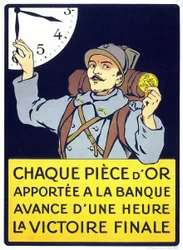 Manifesto stampato nel 1914: "Ogni moneta d