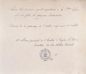 Album prezioso appartenuto alla Principessa Elisa e sua figlia Camerata