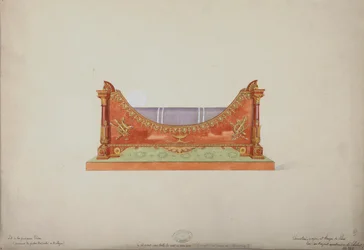 Letto della Principessa Elisa dal Palazzo Baciocchi a Bologna, c.1900-20