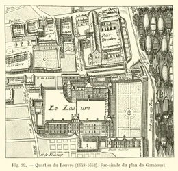 Quartiere del Louvre, 1648-1652, Fac-simile del piano di Gomboust