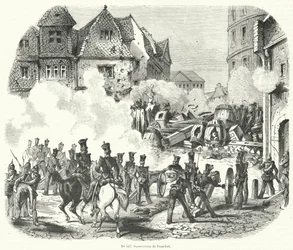 Ribellione a Francoforte, Germania, settembre 1848