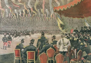 Ricevimento dello Zar Alessandro III (1845-1894) a Parigi, illustrazione da Le Petit Journal, novembre 1893