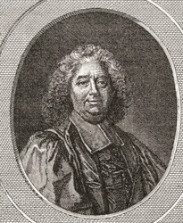 René Pucelle, 1655-1745. Magistrato francese e abate di Saint Leonard Corbigny. Da Les Heures Libres pubblicato nel 1908