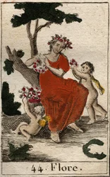 Rappresentazione di Flora, dea dei fiori. Da 