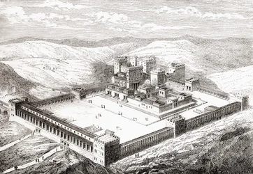 Il Secondo Tempio restaurato che sostituì il Tempio di Salomone, Gerusalemme, da Les Merveilles de la Science, edito nel 1870.