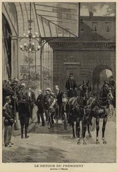 Ritorno del Presidente francese Félix Faure dalla sua visita in Russia, 1897