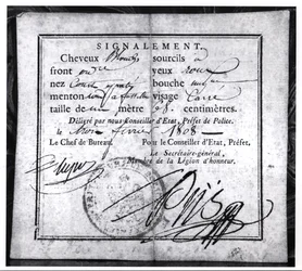Retro di una carta di sicurezza, 1808