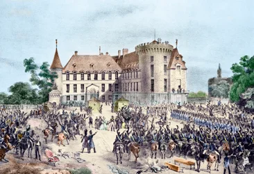 Rivoluzione del 1830, Carlo X si presenta alla Guardia nazionale
