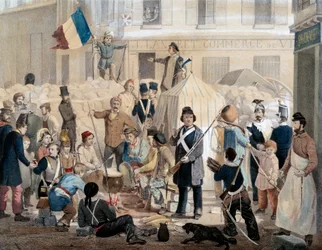 Rivoluzione del 1848: Barricata di rue Coquenard (25 febbraio)