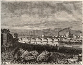 Roanne - Loira, nella regione Rodano-Alpi - incisione in “La Francia illustrata: geografia, storia, amministrazione statistica” di V.-A. Malt-Brown. 1884