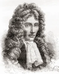 Robert William Boyle, filosofo naturale anglo-irlandese, chimico, fisico e inventore, da Les Merveilles de la Science, pub.1870