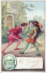 Romeo che combatte con Tebaldo nell