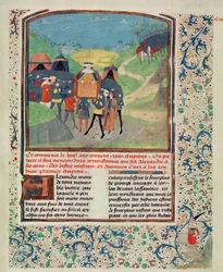 Alessandro Magno che si rivolge ai suoi uomini nella speranza di persuaderli a continuare in India, da Quinte Curse Ruffe des Fais du Grant Alexandre, c.1468