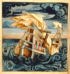 SMM2 p.11 Naufragio, da Theatre des Vices et Vertus, di Jan van der Noot (c.1539-95)