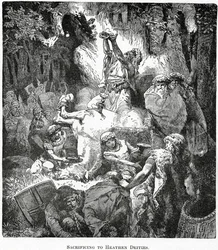 Sacrificio agli dei pagani, c.1890
