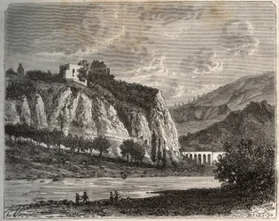 Saint-Paul-en-Cornillon (Saint Paul en Cornillon) - Loira, nella regione Rodano-Alpi - incisione in “La Francia illustrata: geografia, storia, amministrazione statistica” di V.-A. Malt-Brown. 1884
