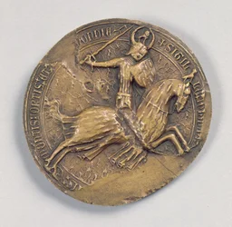 Sigillo di Jean IV il Valoroso (1341-99) Duca di Bretagna