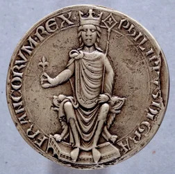 Sigillo del re Filippo II detto Filippo Augusto (1165-1223)