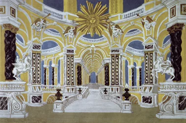 Scenografia per Il flauto magico di Wolfgang Amadeus Mozart (1756-91)
