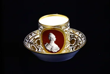 Tazza e Piattino di Sèvres con Effigie di Maria Antonietta, c.1773-4