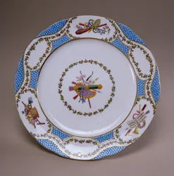 Piatto del servizio da dessert di Sèvres, dal Servizio Melbourne, 1770