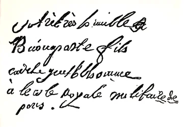 Firma di Napoleone Bonaparte (1769-1821) del 1785, da Napoleon di Armand Dayot, Parigi, 1895