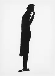 Silhouette di Henri Benjamin Constant de Rebecque (1767-1830) illustrazione da Histoire des Etrangers en France, 1791
