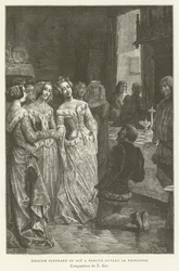 Sir Bertrand si inginocchiò davanti alla principessa