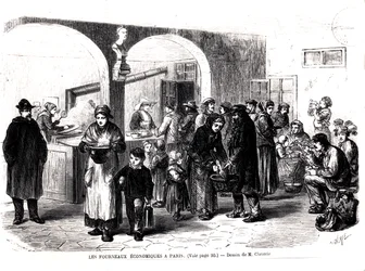 Mensa dei poveri a Parigi, c.1860