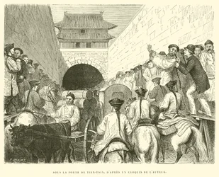 Sotto la Porta Tien-Tsin, da uno schizzo dell