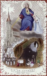 Ricordo del pellegrinaggio a Lourdes, realizzato per l