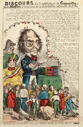 Discorso del maestro di Grenouilly sur Nefles durante la distribuzione dei premi