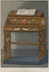 Spinetta con lo stemma della Principessa di Conti, illustrazione dal Dictionnaire de l