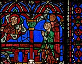 Vetrata di San Cheron: appare sulla sua tomba